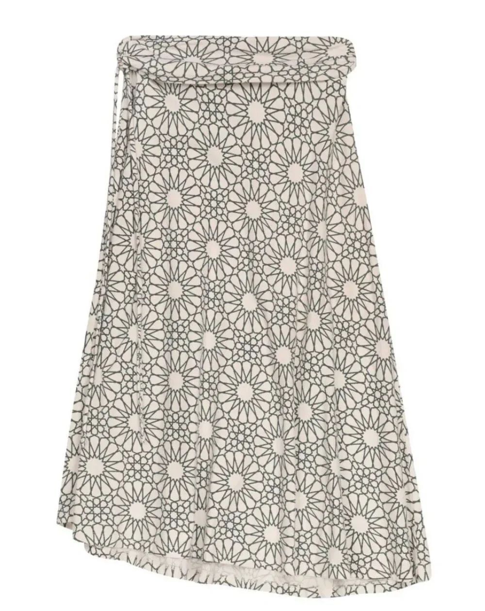 Patagonia Kamala tan green STARS Organic Cotton Skirt sz M